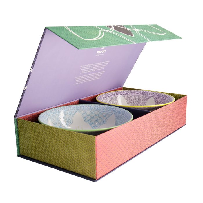 Tokyo Design Studio - Lily Flower - Ensemble de Bols - Violet/Bleu Clair - 20.5x8cm - 1200ml – Image 3