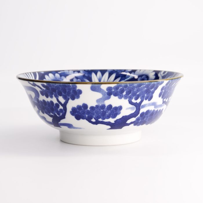 Tokyo Design Studio - Bol Mixte Wa - Crane - 20.5x8cm - Bleu/Blanc – Image 3