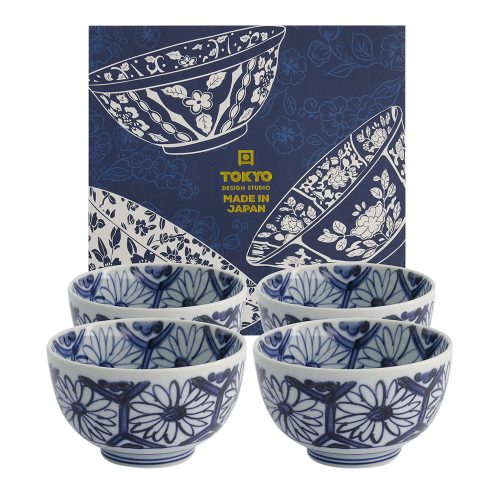 Tokyo Design Studio - Mixed Bowls - Kommen Set - Set Van 4 Stuks - 13.2x7.2cm - 500ml