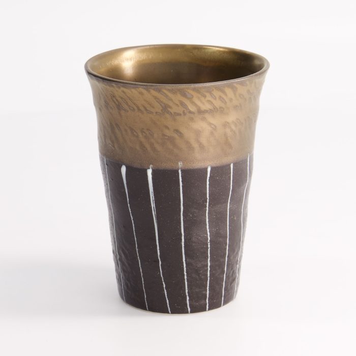 Tokyo Design Studio - Craft Teacup - Blanc/Or - Rayure Noire