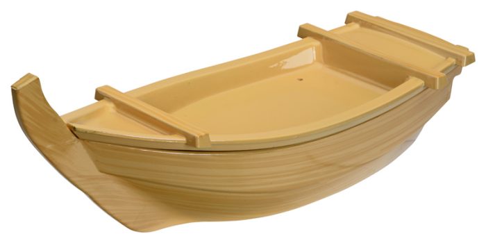 Tokyo Design Studio - Bateau à Sushi en Bambou - Lacquerware - Or - 35x13x7.5cm