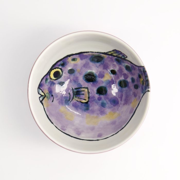 Tokyo Design Studio – Seafood - Bol - poisson-globe - violet - 13.2x7.3cm - 500ml – Image 2