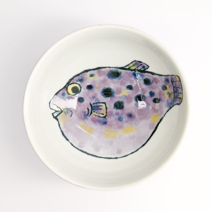 Tokyo Design Studio – Seafood - Bol - Poisson-globe - Violet - 18,5x8,2cm x 1200ml – Image 2