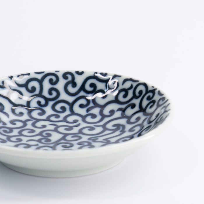 Bleu/Blanc - Bol de Sauce Soja - Karakusa - 9.2cm – Image 4