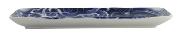 Tokyo Design Studio – Japonisme Carpe – Assiette Rectangulaire – Bleu – 28.5x14x2.5cm – Image 2