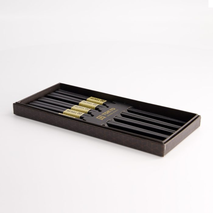 Tokyo Design Studio - Baguettes - Coffret Cadeau/5 - Carré - Noir – Image 5