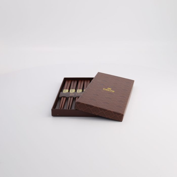 Tokyo Design Studio - Baguettes - Coffret Cadeau/5 - Carré - Marron – Image 5