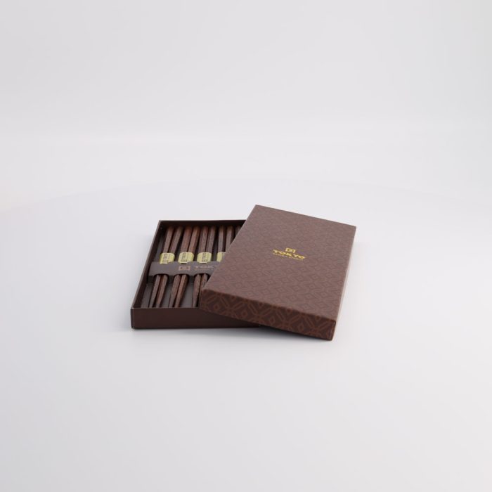 Tokyo Design Studio - Baguettes - Coffret cadeau/5 - Hexagone - Marron – Image 5
