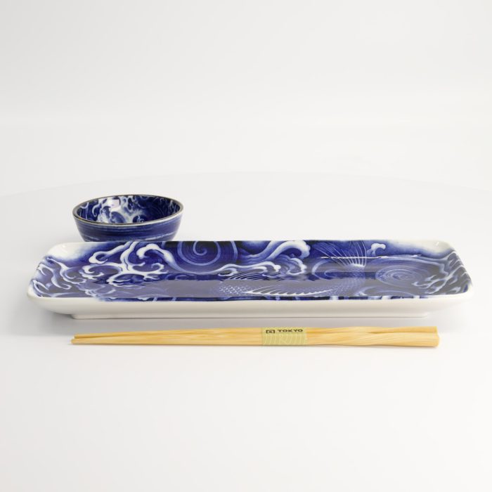 Tokyo Design Studio - Japonisme - Carpe Koi - Set de Service Sushi - 3 Pièces - 1 Personne – Image 3