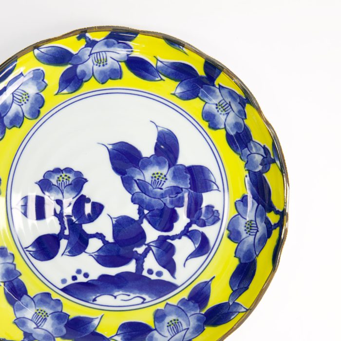 Tokyo Design Studio - Tsubaki - Grande Assiette - Jaune/Bleu - 24.7x3cm – Image 4
