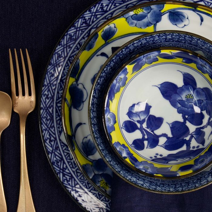 Tokyo Design Studio - Tsubaki - Grand Plat - Jaune/Bleu - 22x4cm – Image 5