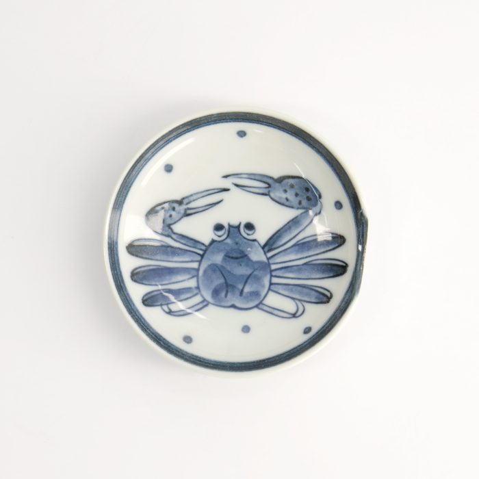 Tokyo Design Studio Mini Assiette avec Porte-Baguettes - 9,4x2,3cm Crabe