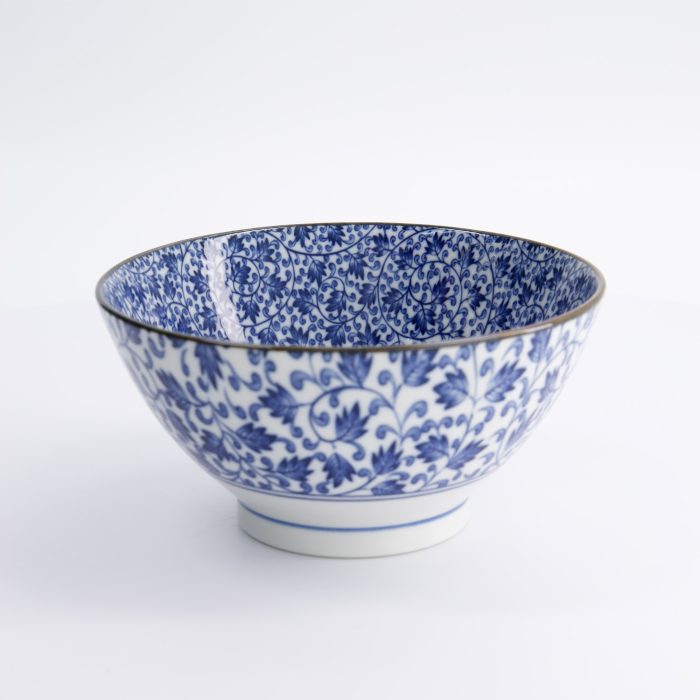 Tokyo Design Studio - Mixed Bowls - Hana - Bleu -18x9cm 1000ml - Karakusa – Image 3