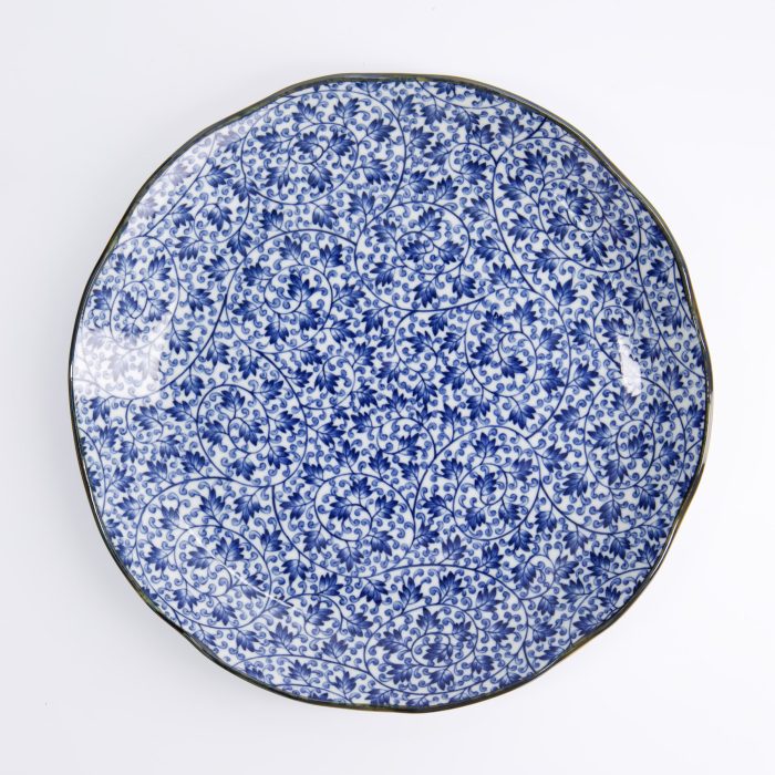 Tokyo Design Studio - Assiette Ronde - Hana - Bleu - 25,5x3,5cm - Karakusa – Image 3