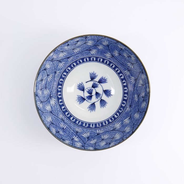 Tokyo Design Studio - Mixed Bowls - Hana - Bleu - 18x9cm 1000ml - Tsuta Karakusa – Image 2