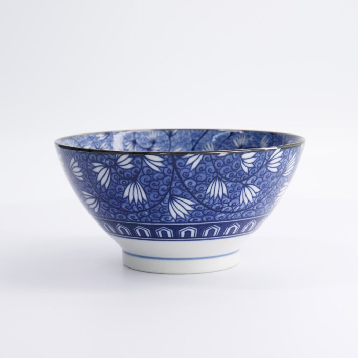 Tokyo Design Studio - Mixed Bowls - Hana - Bleu - 18x9cm 1000ml - Tsuta Karakusa – Image 3