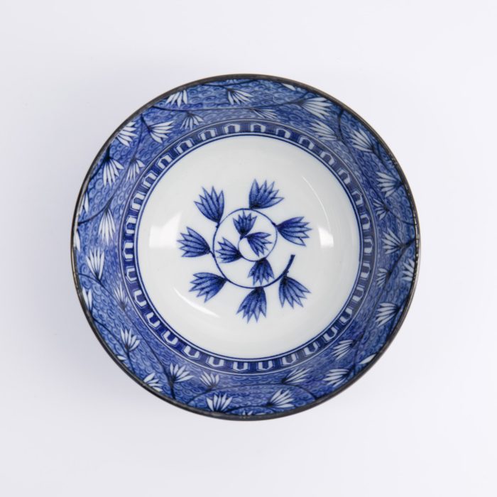 Tokyo Design Studio - Mixed Bowls - Hana - Bleu - 14.8x6.8cm - 550ml - Tsuta Karakusa – Image 2