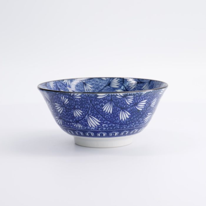 Tokyo Design Studio - Mixed Bowls - Hana - Bleu - 14.8x6.8cm - 550ml - Tsuta Karakusa – Image 3