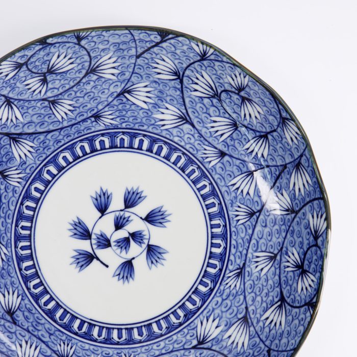 Tokyo Design Studio - Hana Blue - Assiette Ronde - 25,5x3,5cm - Tsuta Karakusa – Image 4