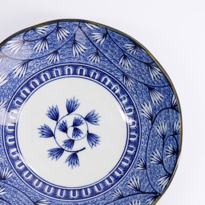 Tokyo Design Studio - Hana Blue - Assiette à Pâtes - 21x5cm - Tsuta Karakusa – Image 3