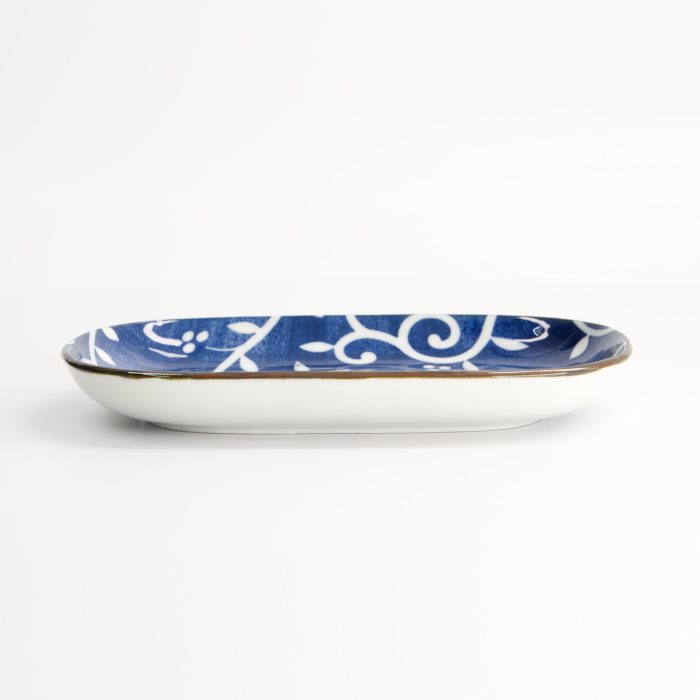 Tokyo Design Studio - Tokyo Blue - Karakusa - Plat Ovale - 18.7x13cm – Image 3