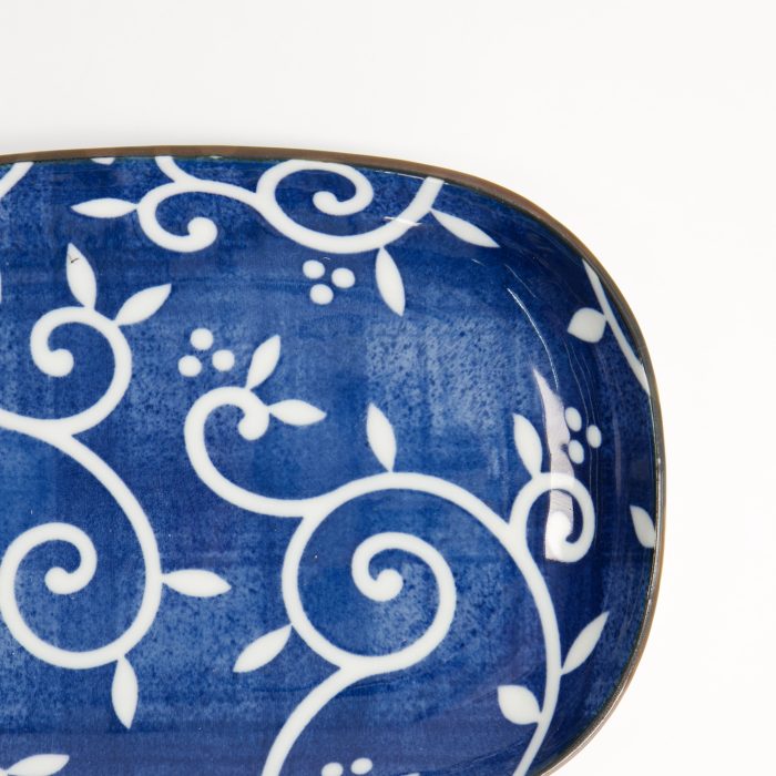 Tokyo Design Studio - Tokyo Blue - Karakusa - Plat Ovale - 18.7x13cm – Image 4