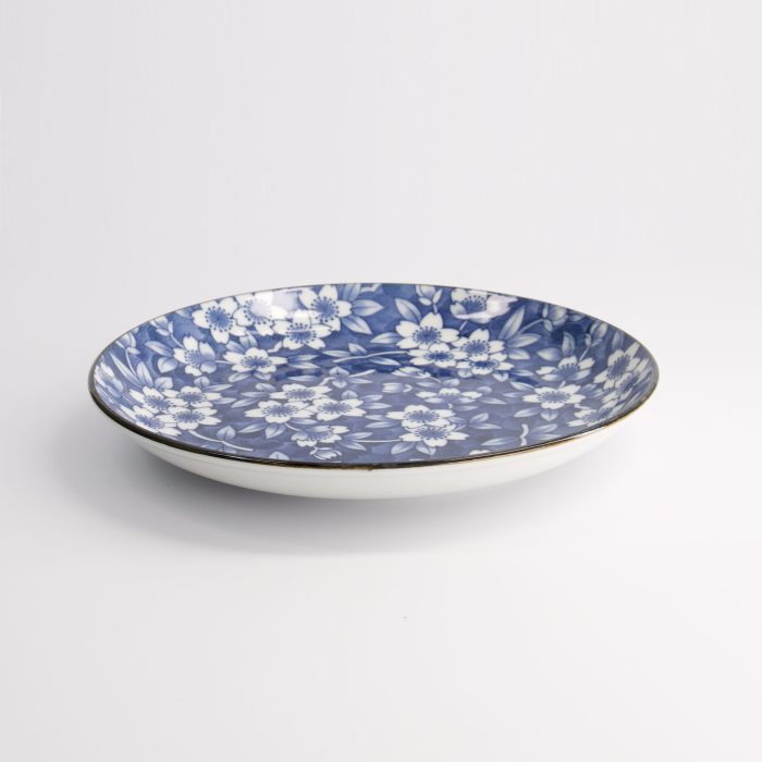 Tokyo Design Studio Blue Sakura Assiette Oblongue - 18,7x13cm – Image 4