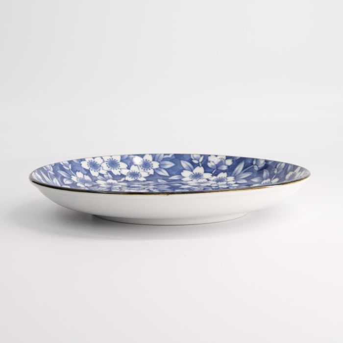 Tokyo Design Studio Blue Sakura Assiette Oblongue - 18,7x13cm – Image 2