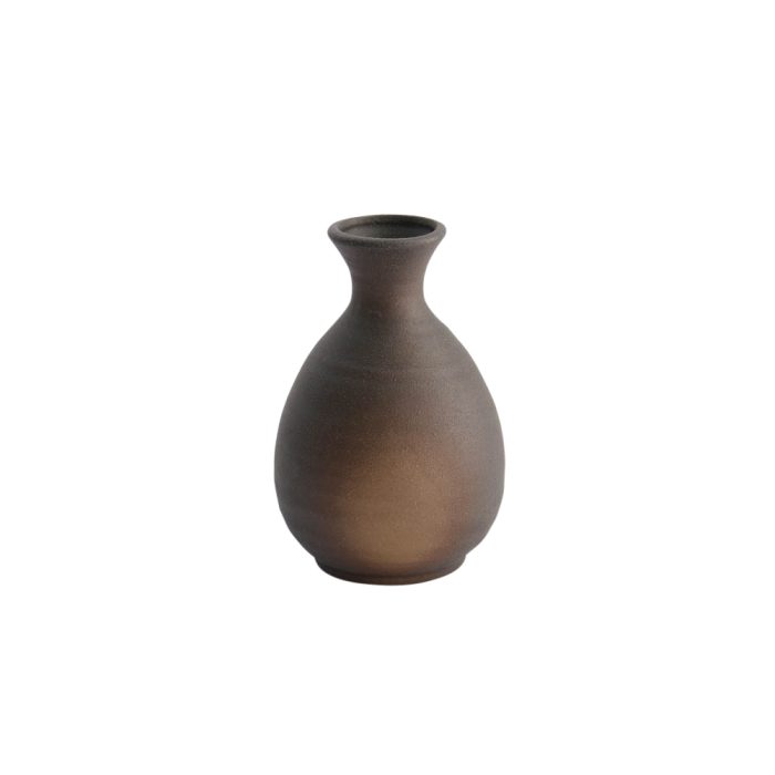 Bouteille de Sake - Noire - Bizen - 12,5x8 cm – Image 2