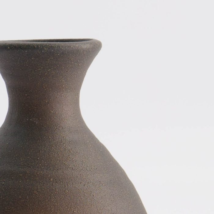 Bouteille de Sake - Noire - Bizen - 12,5x8 cm – Image 3