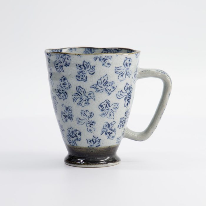 Tokyo Design Studio - Poisson Rouge - Tasse - Bleu/Gris - 9x11cm - 400ml – Image 2