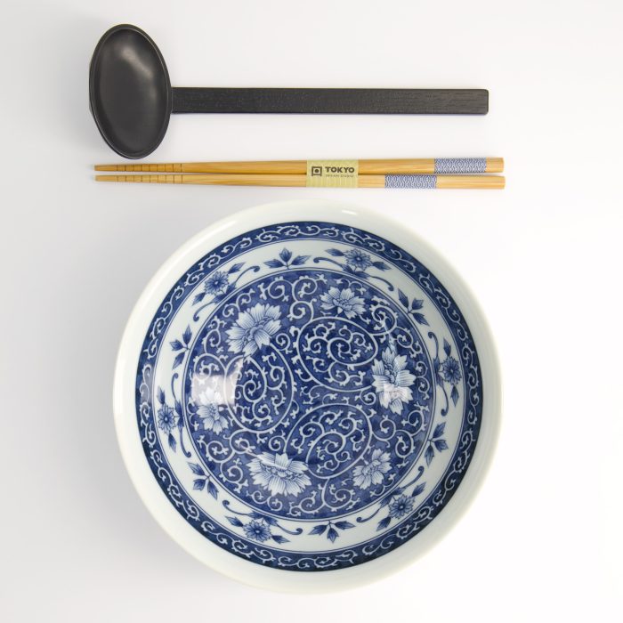 Tokyo Design Studio - Ramen Bowl - 3pcs - Coffret Cadeau - Fleur - 19x7.5cm - 1100ml – Image 3