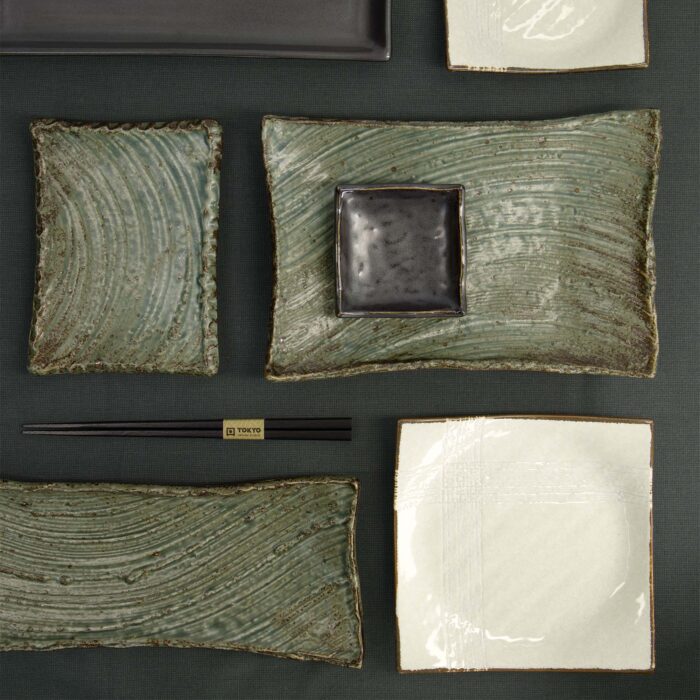 Tokyo Design Studio - Grand Plate - Wabi Uguisu - 26x17.5x3.5cm – Image 5