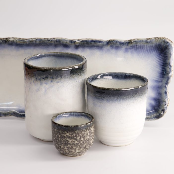 Tokyo Design Studio - Tajimi - Bleu/Blanc - Tasse à thé - 8.2x10cm - 350ml – Image 5