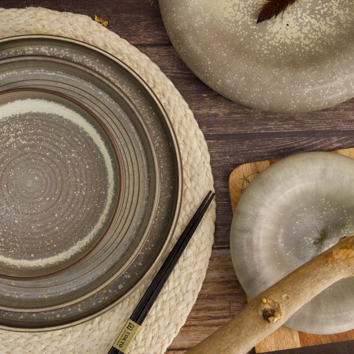 Tokyo Design Studio - Assiette Ronde avec Bord - Gris - 26,5x3cm – Image 5
