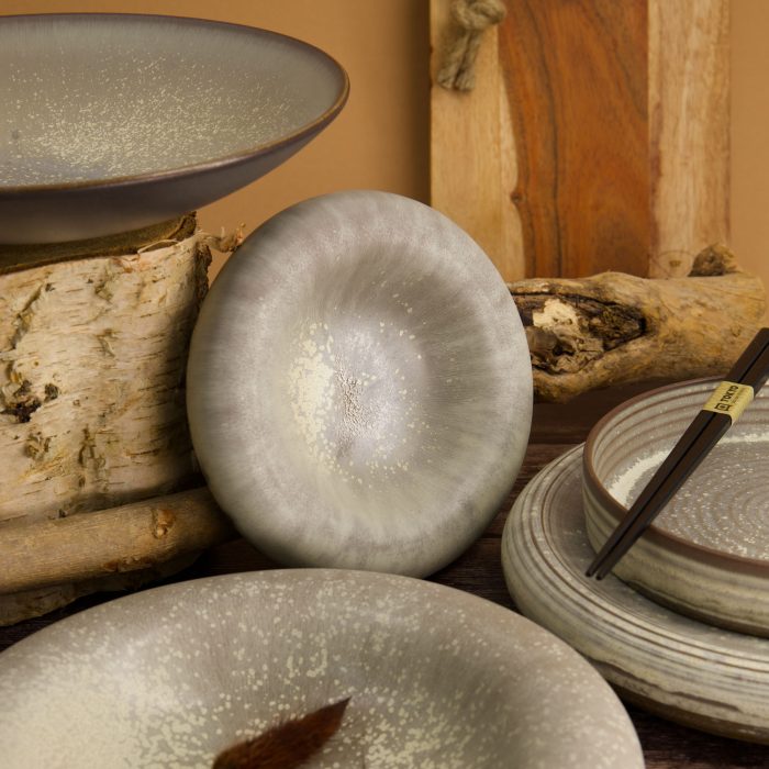 Tokyo Design Studio - Grande Assiette - Ronde - Grise - 16.5x5cm – Image 5