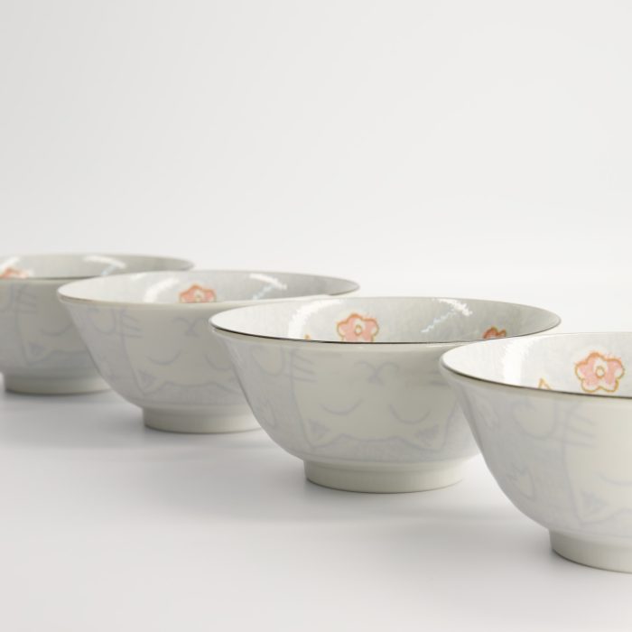 Tokyo Design Studio - Mixed Bowls - Kawaii Giftset - 4 pièces - Bleu - Luckycat - 15x7cm - 500ml – Image 6