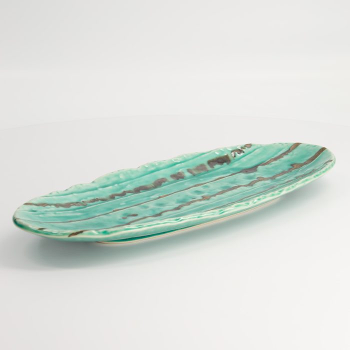 Tokyo Design Studio - Yamasaku - Turquoise - Oval Plate - 33x13.5x2cm – Image 3