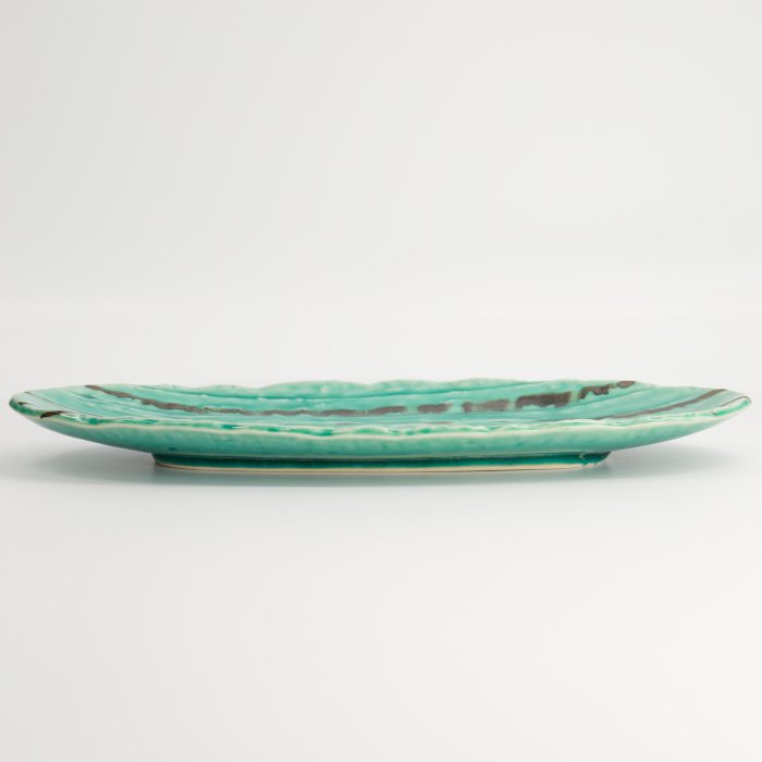 Tokyo Design Studio - Yamasaku - Turquoise - Oval Plate - 33x13.5x2cm – Image 5