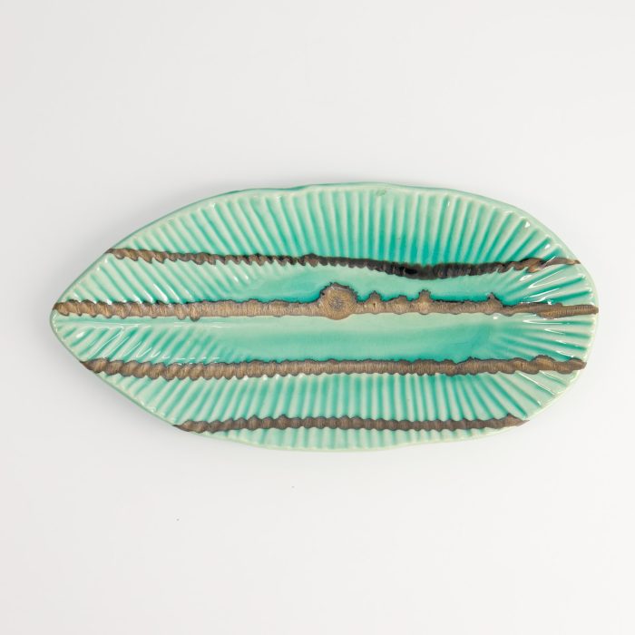 Tokyo Design Studio - Yamasaku - Turquoise - Rechthoekig Blad Bord - 21,5x10,8x2cm