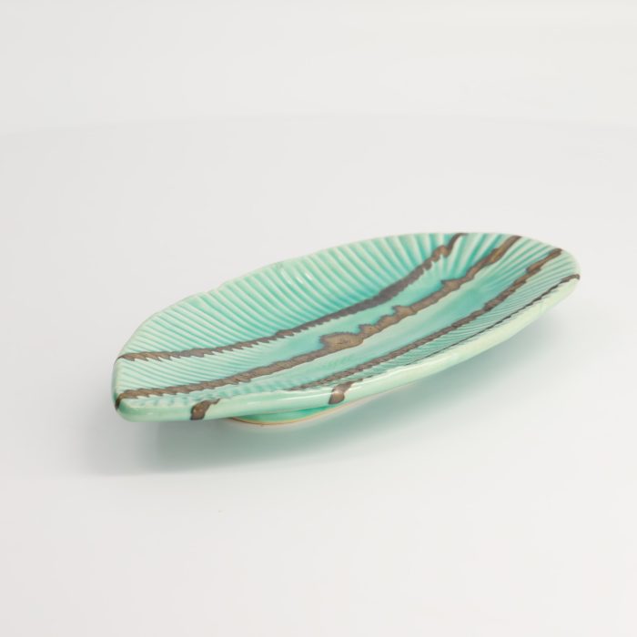 Tokyo Design Studio - Yamasaku - Turquoise - Assiette Feuille Rectangulaire - 21,5x10,8x2cm – Image 3