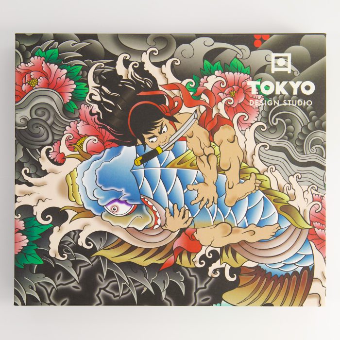 Tokyo Design Studio - Kawaii - Yakuza - Carpe - Assiette à Sushi - Coffret Cadeau - 4 pièces - avec Baguettes – Image 6