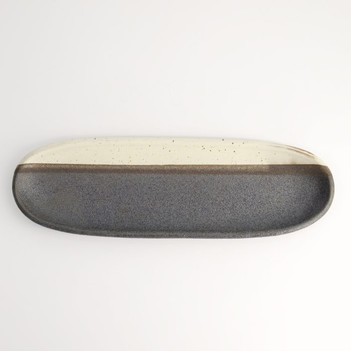 Tokyo Design Studio - Assiette Ovale - Noir/Brun - 34.5x10.8x2.5cm – Image 2