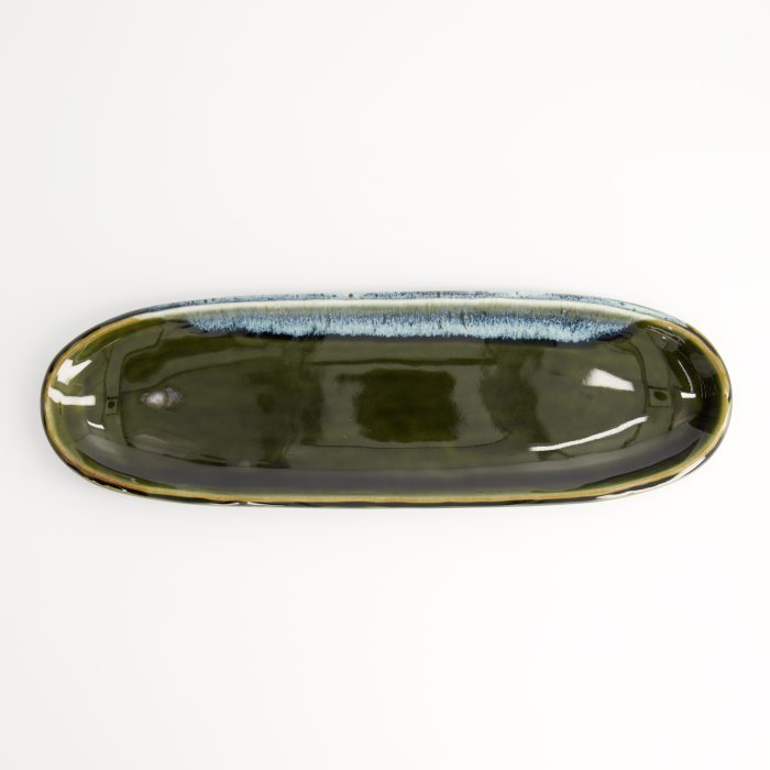 Tokyo Design Studio - Assiette Ovale - Verte - 34,5x10,8x2,5 cm – Image 2