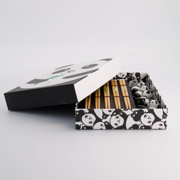 Tokyo Design Studio - Baguettes - Coffret Cadeau/10 - Panda - Marron – Image 4