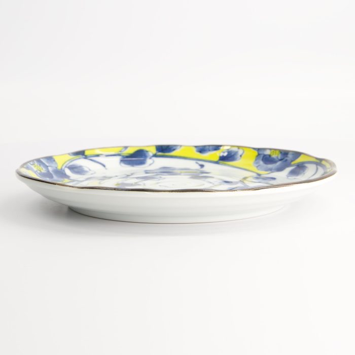 Tokyo Design Studio - Botan - Assiette - Jaune/Bleu - 21,6x2,5cm – Image 3
