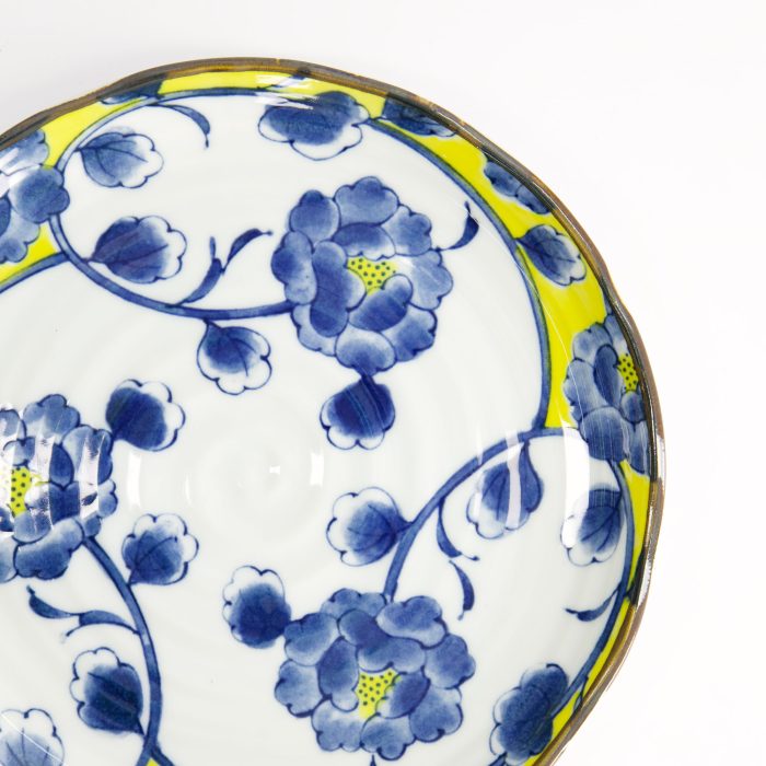 Tokyo Design Studio - Botan - Assiette - Jaune/Bleu - 21,6x2,5cm – Image 4