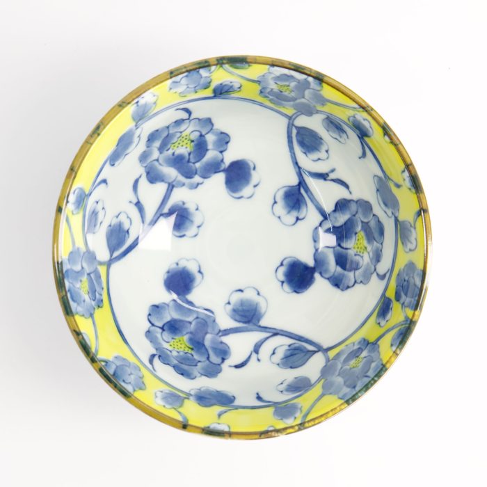 Tokyo Design Studio - Botan - Bol à riz - Jaune/Bleu - 12x6.4cm – Image 2