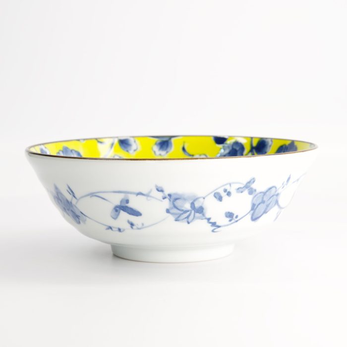 Tokyo Design Studio - Botan - Ramen Bowl - Jaune/Bleu - 20.5x7.8cm - 1000ml – Image 3