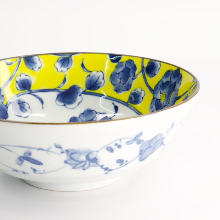 Tokyo Design Studio - Botan - Ramen Bowl - Jaune/Bleu - 20.5x7.8cm - 1000ml – Image 4